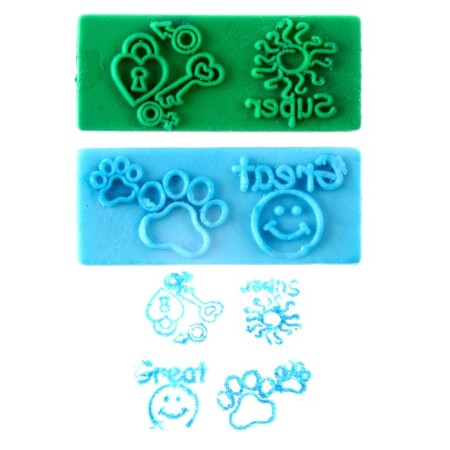 Printing color "bunny", set of 5 pcs., Stamping pillow-1