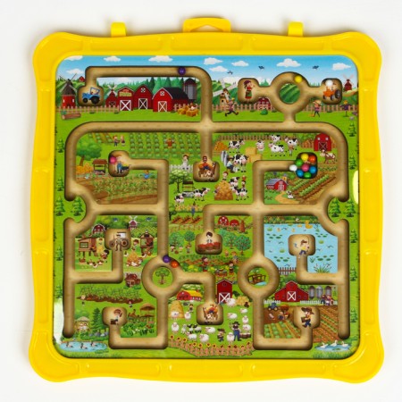 Game set Labyrinth "Farm", marker board, 2 × 26 × 27.5 cm-1