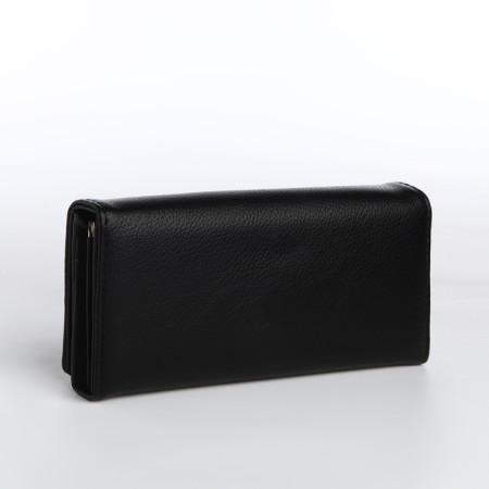 Women's wallet on a magnet, black color-1