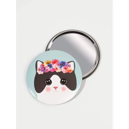 Folding mirror (1) b/dedicated cats d7cm plastic/paper pigeon packet QF