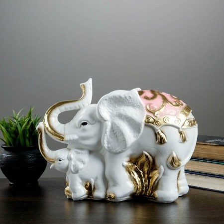 Pigger "Elephant with Elephant" Golden, 16x33x25cm Mix-7