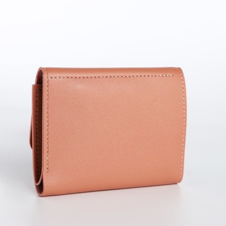 Women's wallet on the button, pink color-1