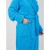 Women's bathrobe, with a shack, size 56-58, blue color