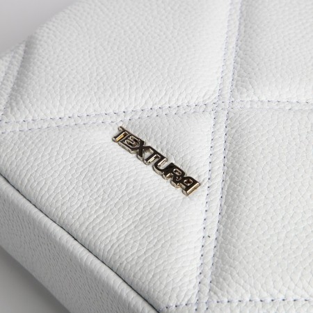 Women's bag over the shoulder Textura, small size, white color-4