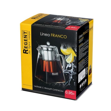 Know -bearing teapot Regent Inox Franco, with a strainer, 0.95 liters-1