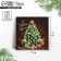 Postcard "Happy New Year" Christmas tree, 7 x 7 cm