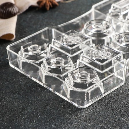 Assorted chocolate uniform, 14 cells, 20 × 12 × 2.5 cm, depth 2 cm-3
