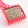 Brush - medium -sized packer with drops, base 59 x 49 mm, pink