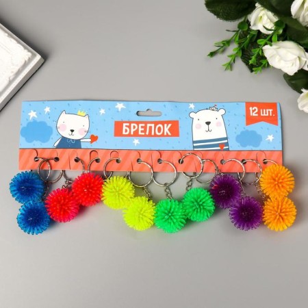 Rubber key "hedgehog" mix 2x2x2 cm-3
