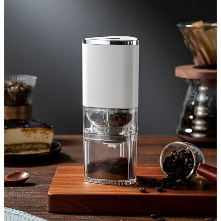 Portable electric coffee grinder LCG-05, 1500 mA/h, 13 watts, 25 grams, white