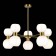 Ceiling EVOLUCE lamp. Sle1138-302-10. Thonet. 10x60 watts, E27, 73x73x47.8 cm, brass color