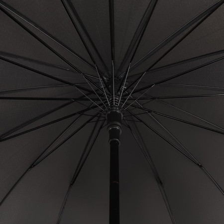Umbrella - semi -automatic cane "plain", 16 knitting needles, r = 59 cm, black color-5