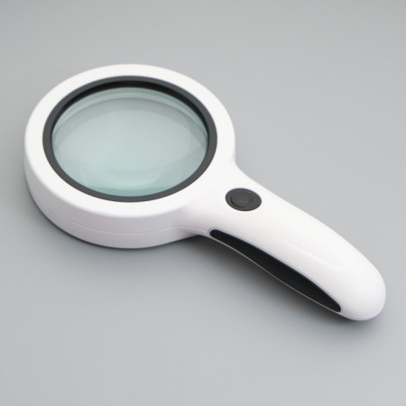 Magnifier 5x, d = 8cm, with backlight, white