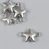 Magnetic metal lock "Star" silver 2.2x1.5x0.6 cm