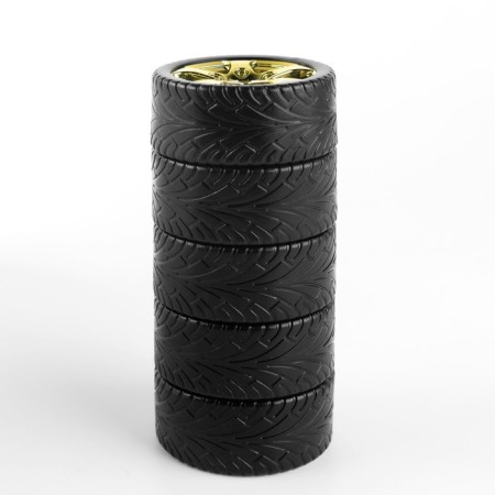 Thermos, 250 ml, car wheel, retains heat 6 hours, 17 x 8 cm, gold, case as a gift
