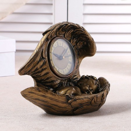 Table Kamine watch "Sleeping Angel", 20 cm, gold-1