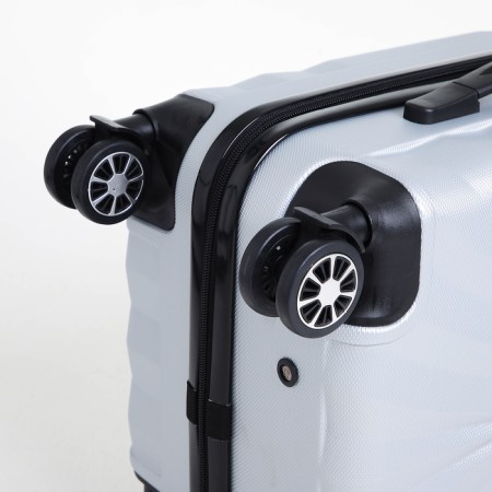 Small 20 suitcase, "Cartes factory", lightning department, code castle, 4 wheels, color gray color-6