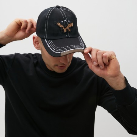 Male cap minaku, black color, rr 56-58-3