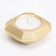 Candle "Square" in the candlestick with beveled corners is small, 9x3.5cm, gold
