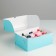 Box for 6 cupcakes with a window, blue, 25 x 17 x 10 cm