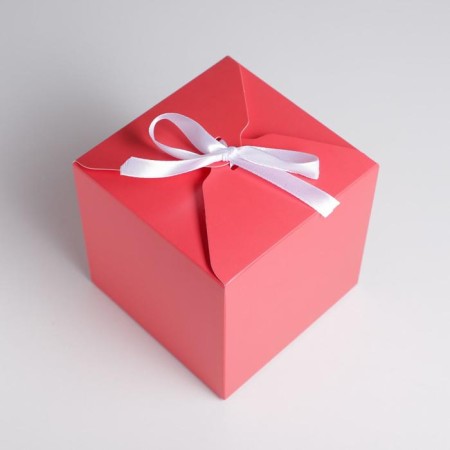 Gift folding box, packaging, “red”, 12 x 12 x 12 cm-3