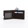 Male purse without fastening, department for maps, for bills, brown color