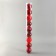 Set of balls plastic D-8 cm, 9 pcs "Melody" disco cod, red