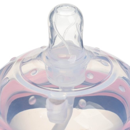 A bottle for feeding M&B, SHG Ø70mm, 250ml., With handles, silicone flask, pink color-4