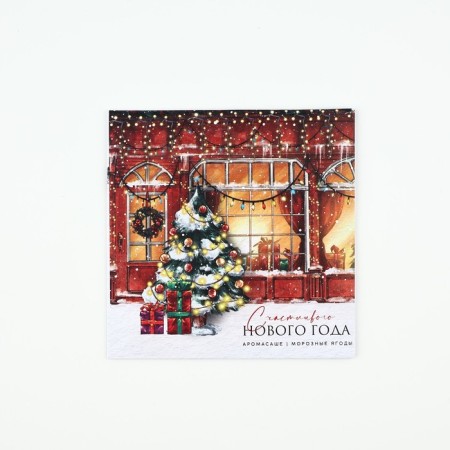 Aromasash in the envelope of "Happy New Year", aroma frosty berries, 11 x 11 cm-2