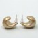 Earrings plastic "drop" smooth mini, beige color