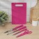 A set of kitchen supplies, 5 objects: knives 12 cm, 17 cm, 17.5 cm, board, color mix