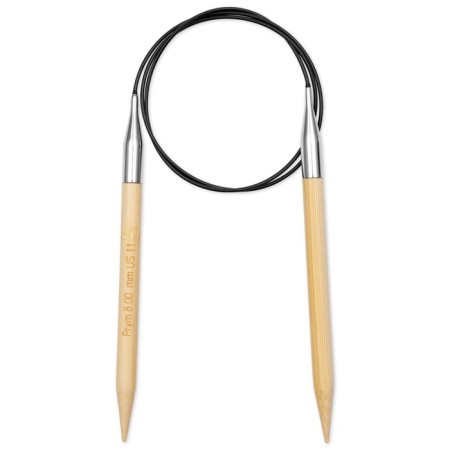 Circular knitting needles, bamboo, 8.0 mm/80cm, 1 pcs-1