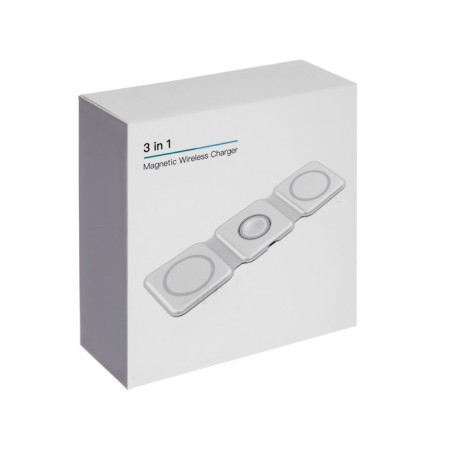 Wireless charger 3 in 1 A07, 15 W, support magsafe, folding, white-10