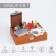 Set 6 in 1: Flaw 8 OZ, glass, funnel, cubes 5 pcs, cards, chess, 18 x 24 cm, mix