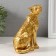 Souvenir Polystone "African cheetah" gold 14.5x6.3x10 cm
