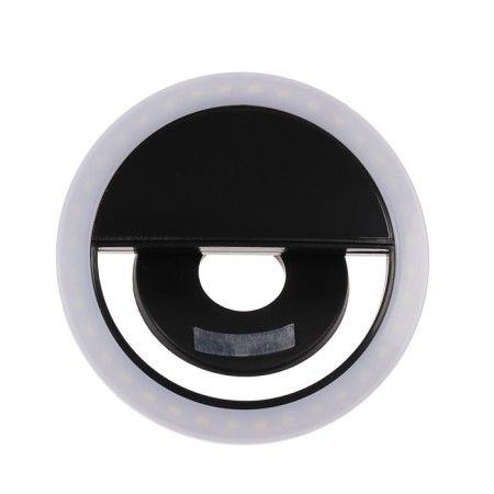 LED ring lamp for the phone Luazon Aks-06, 3 modes, 80 mAh, black-5