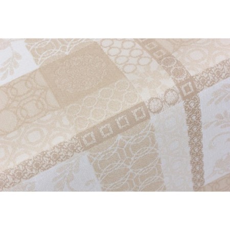 The oilcloth Lucia "Jilio", 140 cm, roll 20 pog. m, beige color-3