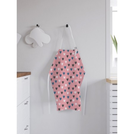Apron kitchen with a photo print "Vanilla Hearts", adjustable, size OS-1