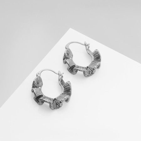 Earrings Metal "Bohemia" flash, color silver