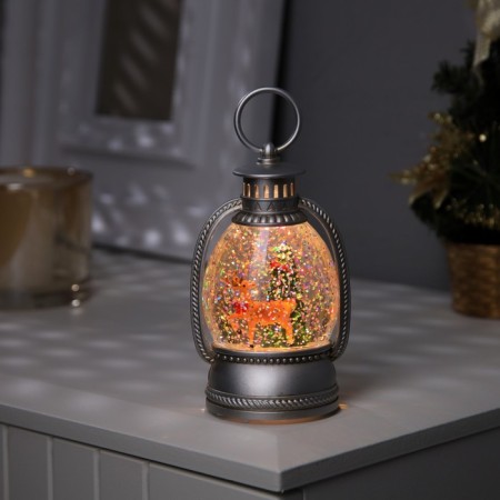 LED figure "Deer and Christmas tree" 7 × 12.5 × 6.5 cm, plastic, batteries AAAX2 (not in the kit), glow warm white