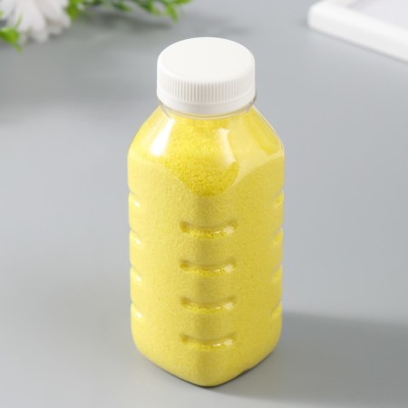 Color sand in bottles "Lemon" 500 gr