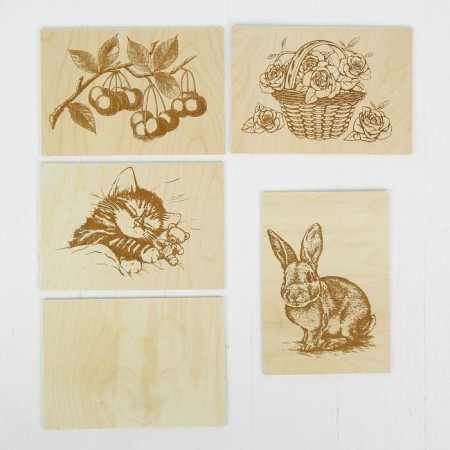 Boards for burning "Gift with your own hands: mother, grandmother, sister, girlfriend", 5 pcs.-1