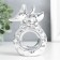 Souvenir Ceramics "Bird on a pear" silver 6.8x3.7x10.3 cm