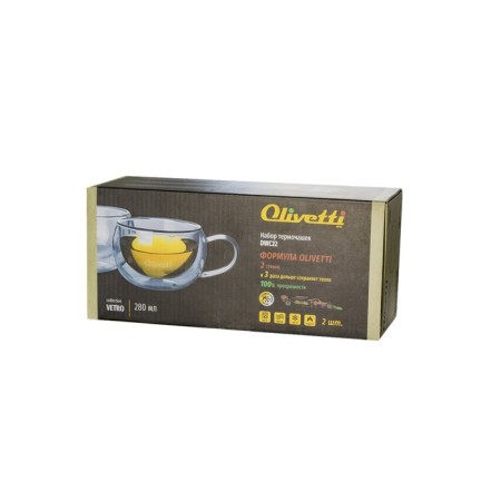Set of mugs with double walls Olivetti DWC22, 2 pcs, 280 ml-1