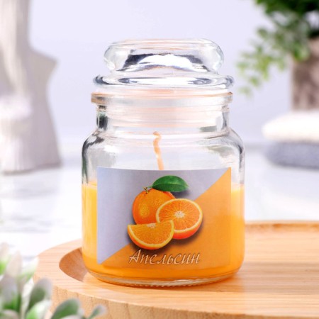 Candle in the bank Aromatic "Juicy Orange" 6x8.5cm