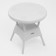 The table "Rattan Ola Dom" Round, White, 70 x 70 x 72 cm