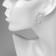 Earrings with pearls "bead" crescent, color silver