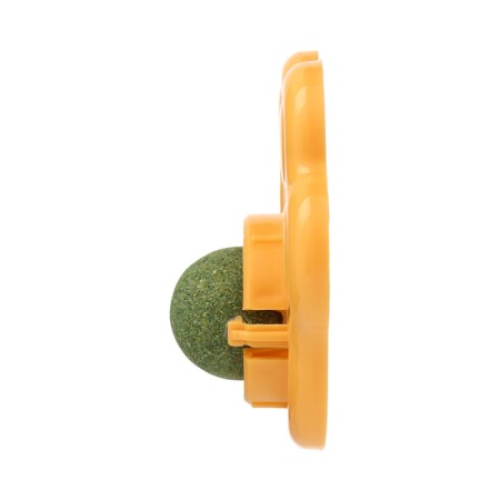 A toy for cats with cat mint "paw", 8.5 cm, yellow-5