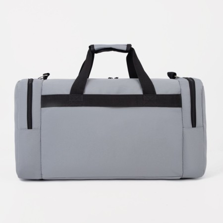 Sports bag with lightning, 2 outer pockets, gray color-1