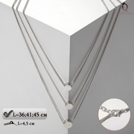The pendant "minimal" circle, color silver, 45 cm